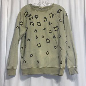 Light Green Cheetah Print Sweatshirt